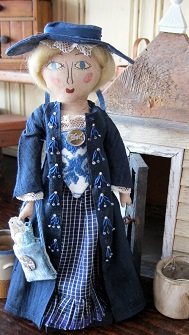 Colonial Lady Doll 9"