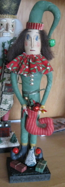 Christmas Elf Doll with Stocking 12"