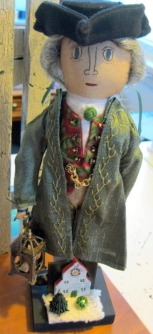 Colonial Christmas Gentleman Doll 9"