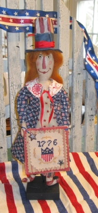 Patriotic Raggedy Ann Doll 13"