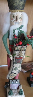Nutcracker Doll with Stocking 12"